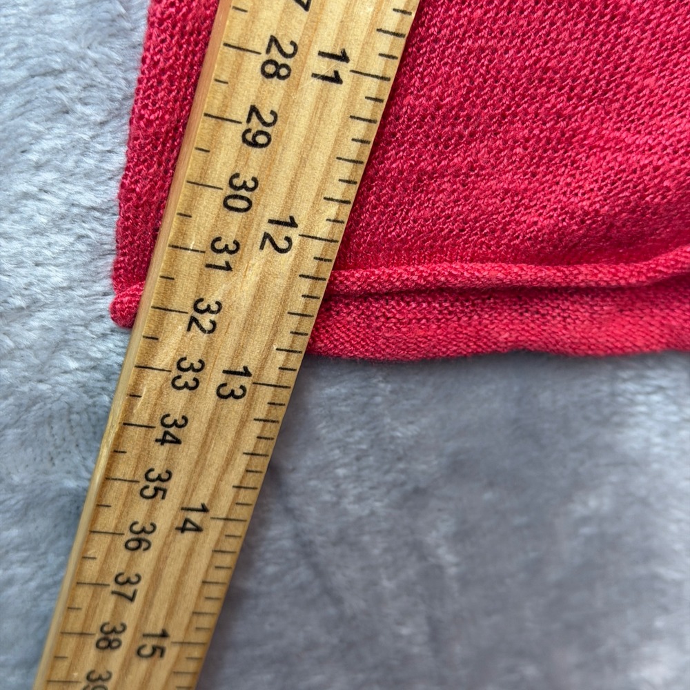 J. Jill Knit Top Womens 2X Red Shoulder Button Linen Blend 3/4 Sleeve Sweater - Picture 10 of 14